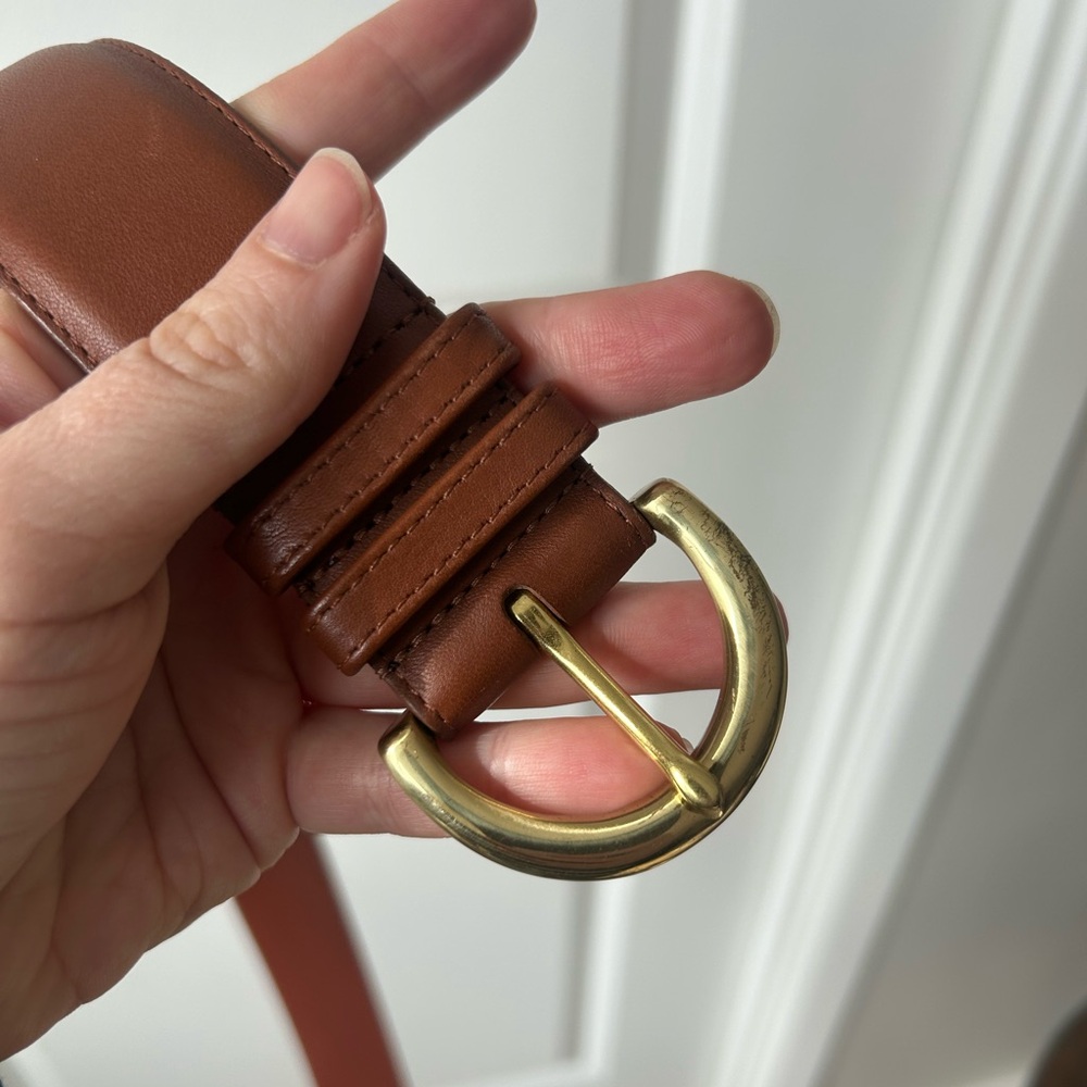 Coach Tan Leather Belt Sz S